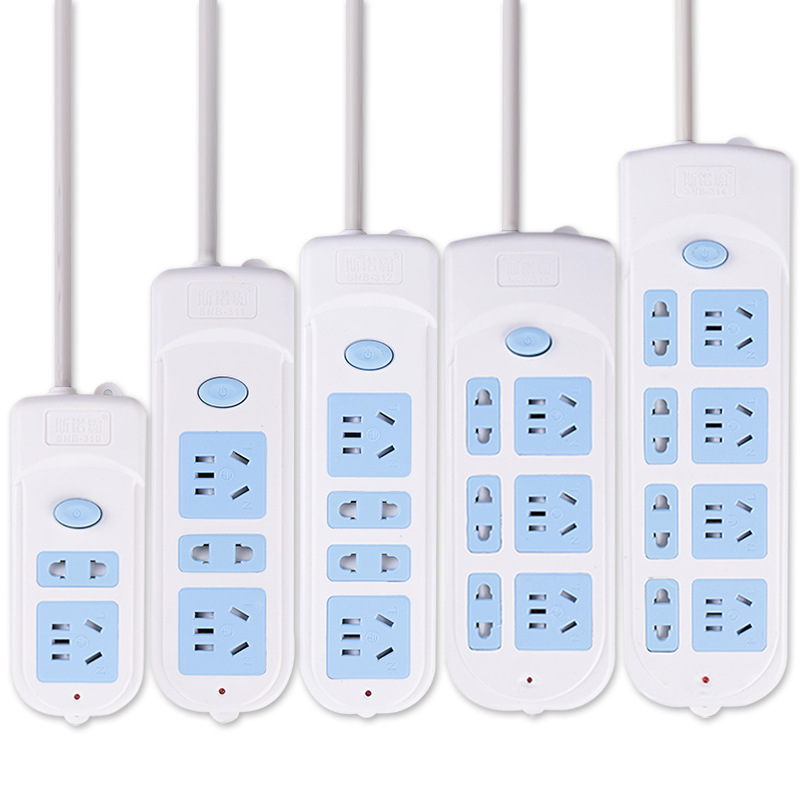Snuoba Pure Copper Wired Socket Power Strip Thick Copper Porous Switch Long Line Power Strip High Power Wireless Power Strip