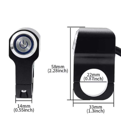 Motorcycle Handle Handlebar Switch Handlebar Switch LED Spotlight Headlamp Switch Smile Switch Motorcycle Switch