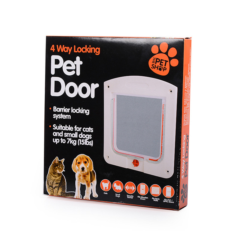 Switch Control Pet Door Adjustable Two-Way Access Bumper Bar Cross-Border New Arrival Dogs and Cats Door Opening