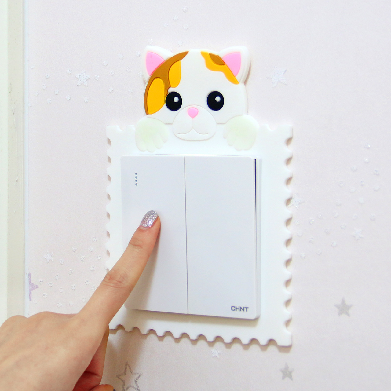 Switch Sticker Cartoon Creative Silicone Socket Protection Cover Wall Sticker Luminous Stereo Household 86 Type Switch Decoration Sticker