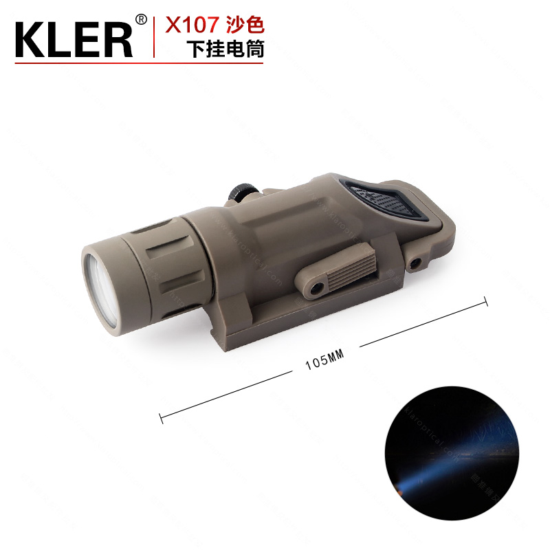 WML with side dial switch aiming mirror to hang LED strong light tactical flashlight.