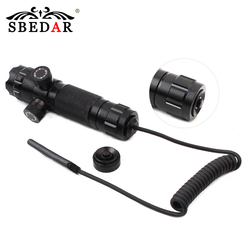 Outward redeployment of button 2 on/off switch 2 bracket above and below the Green laser sight