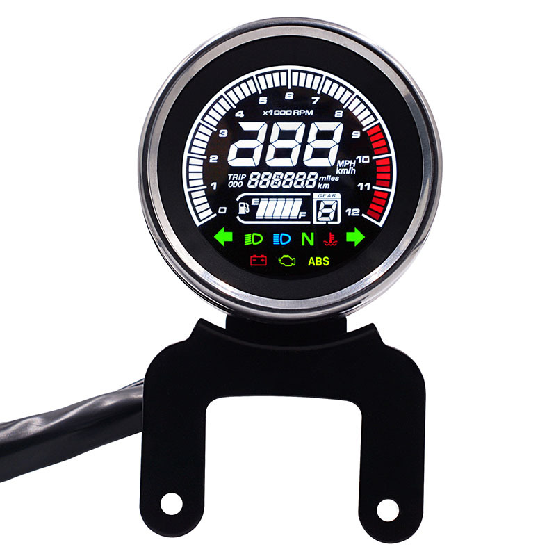 Hot Selling Motorcycle MultiFunction Instrument Modified Mileage Gongying Li Switching LCD Screen Display Tachometer