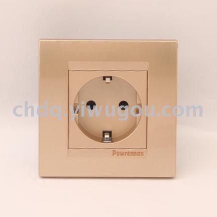 SCHUKO socket gold european-style grounding wall switch