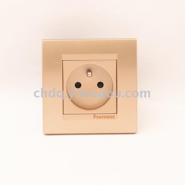 SCHUKO socket gold european-style grounding wall switch