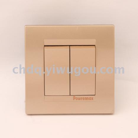 SCHUKO socket gold european-style grounding wall switch