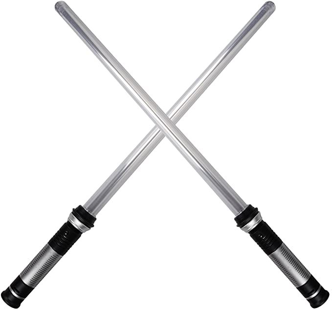 Induction Color-Changing Laser Sword Retractable Luminous Sword Toy Two-in-One Double Sword Set Seven-Color Switching Silent