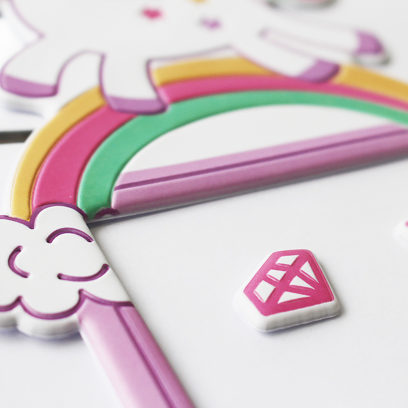 Cross-Border Wall Sticker Soft Glue Luminous Unicorn 3D Stereo Switch Sticker Socket Protection Cover Simple Decoration Set