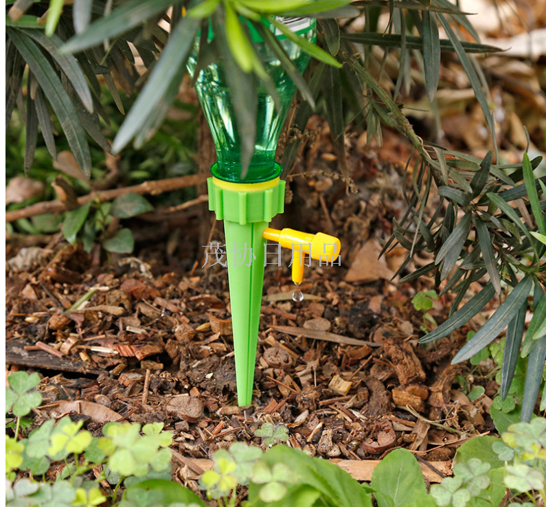 Automatic flower watering device with switch control valve can adjust water seepage device drip irrigation lazy person