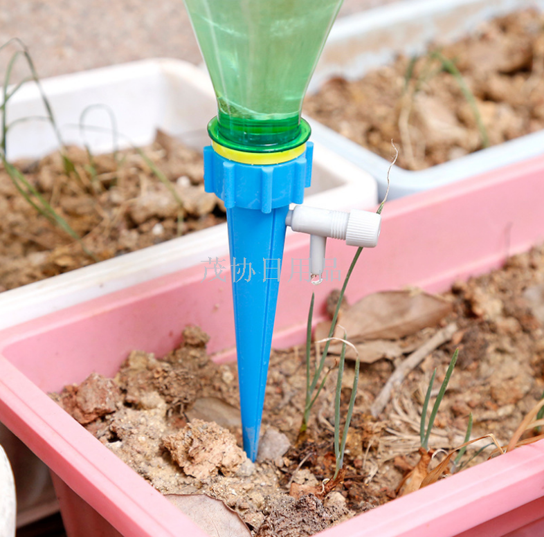 Automatic flower watering device with switch control valve can adjust water seepage device drip irrigation lazy person