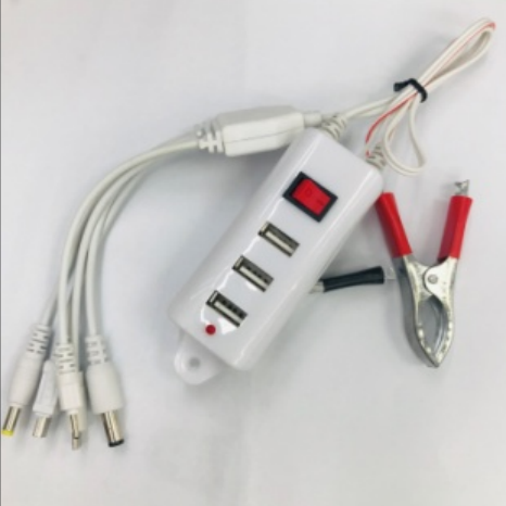 3usb Car Charger with Switch Clip