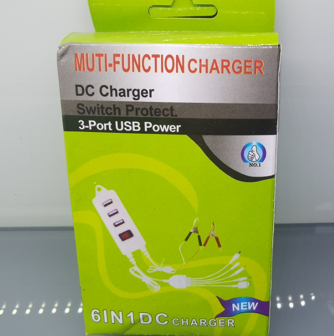 3usb Car Charger with Switch Clip