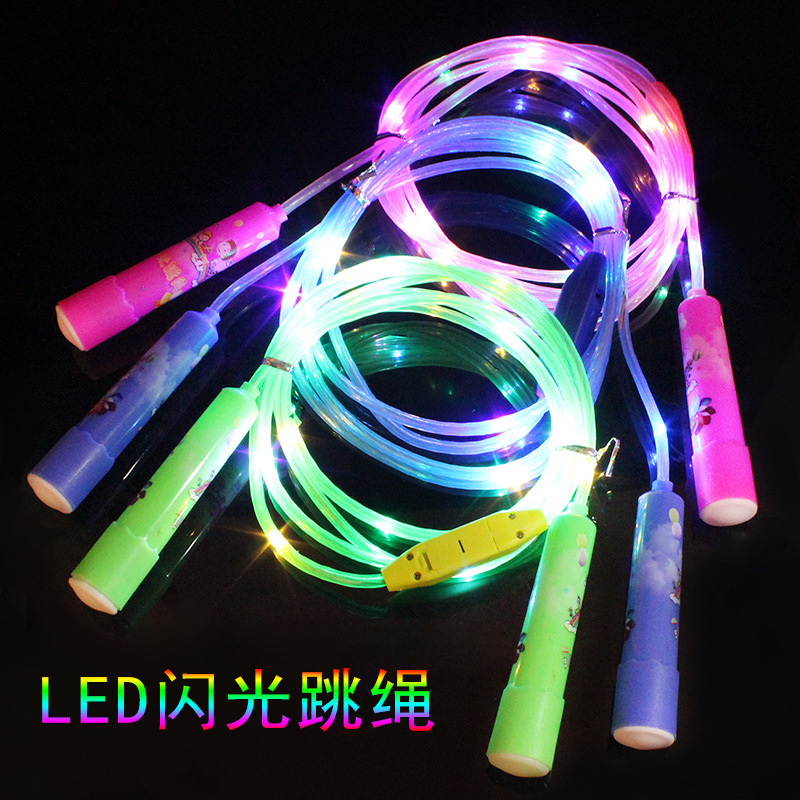 New Luminous Skipping Rope with Switch LED Flash Skipping Rope Fitness Sports Equipment Children&#039;s Toys