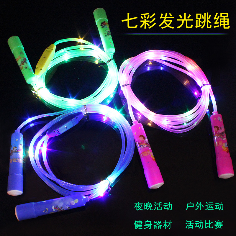 New Luminous Skipping Rope with Switch LED Flash Skipping Rope Fitness Sports Equipment Children&#039;s Toys