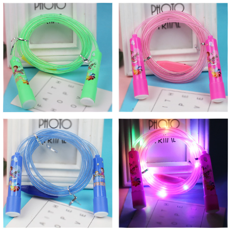 New Luminous Skipping Rope with Switch LED Flash Skipping Rope Fitness Sports Equipment Children&#039;s Toys