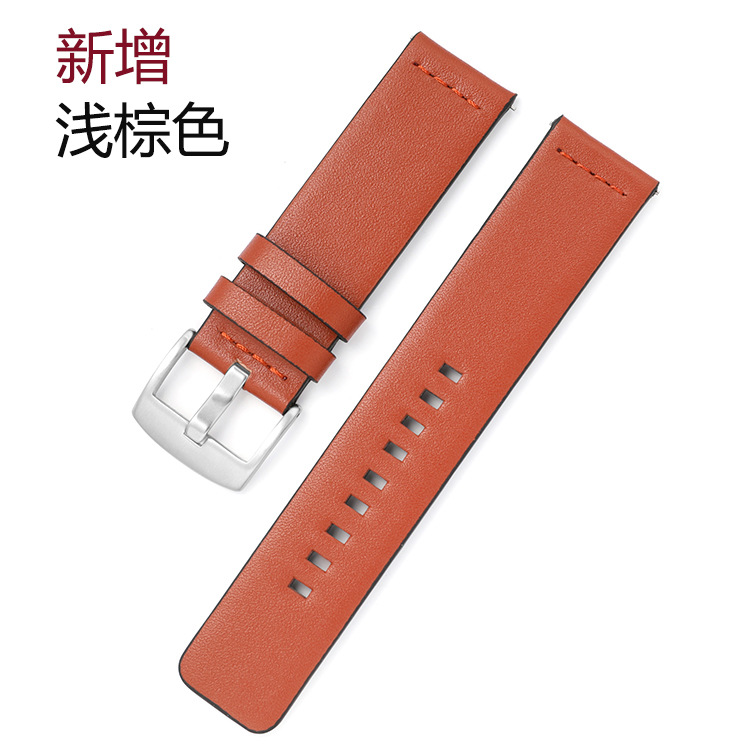 Moto360 Second Generation Samsung Gear S3 Genuine Leather Strap First Layer Cowhide Needle Pattern Strap Switch Ear