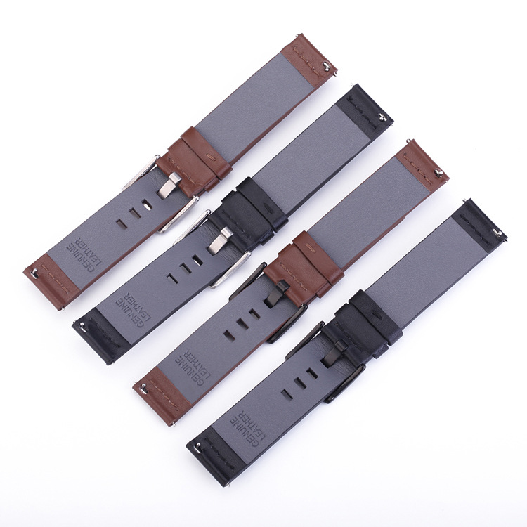 Moto360 Second Generation Samsung Gear S3 Genuine Leather Strap First Layer Cowhide Needle Pattern Strap Switch Ear
