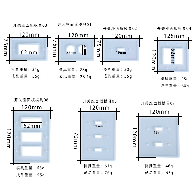 Elation DIY Epoxy Mold Number 7 Switch Seat Panel Die Mold Mirror Amazon