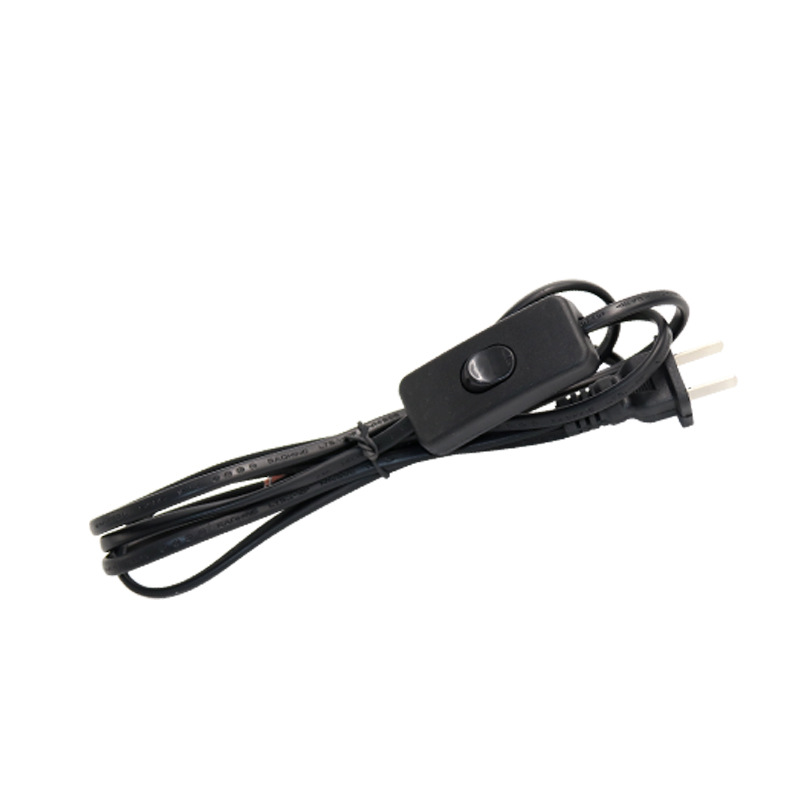 Pure Copper Table Lamp/Disinfection Lamp 1.8 M 303 Button Switching Line Fan Two Plug Power Cord Crafts Light Cable