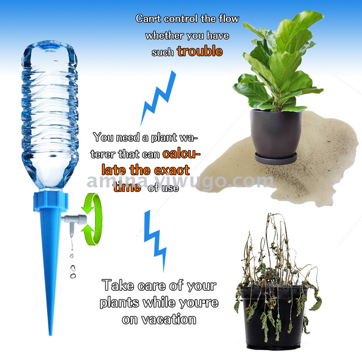 Automatic adjustable flow sprayer with switch controlled valve sloth drip drip irrigation drip