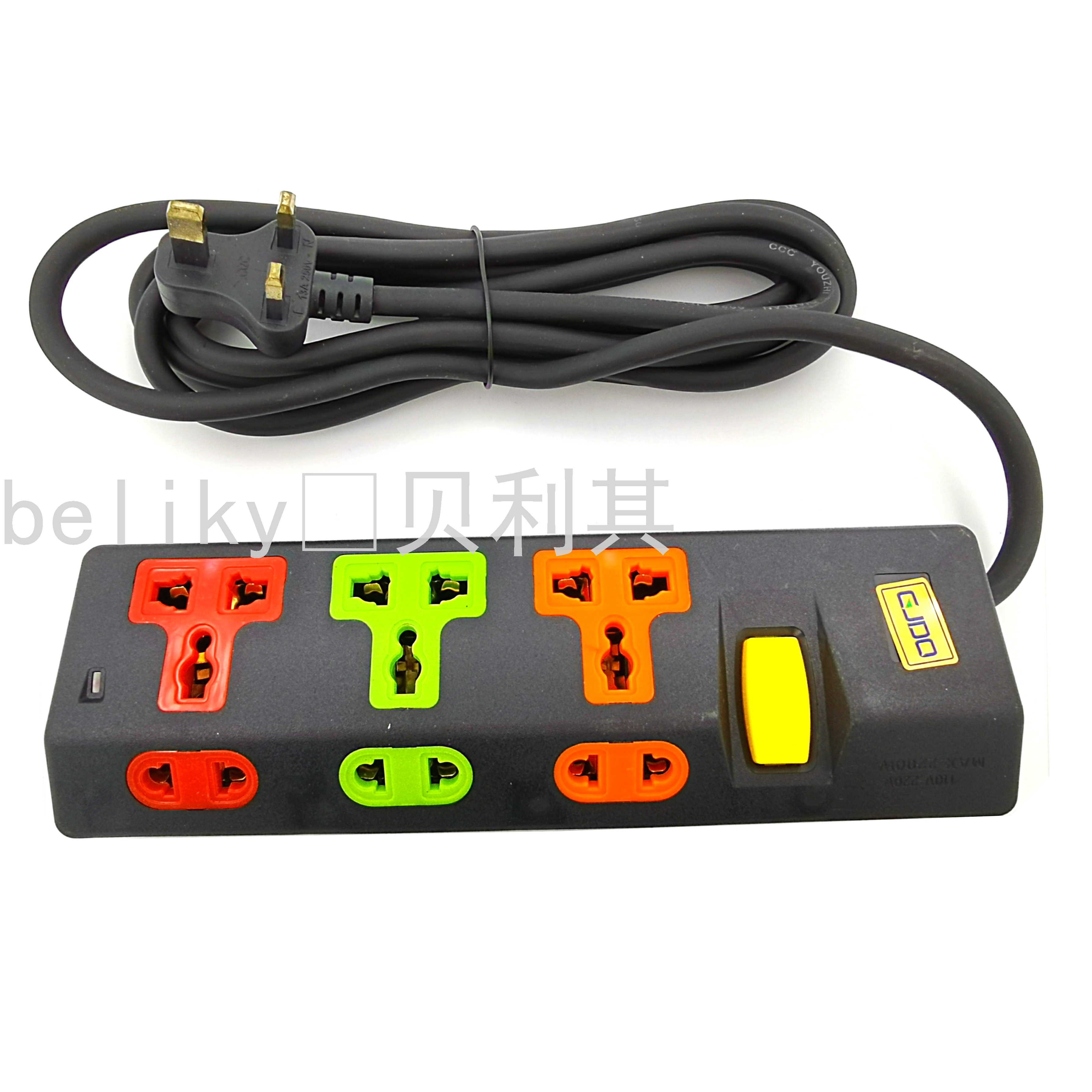 Multi-Position Socket with Switch Pure Copper Socket
