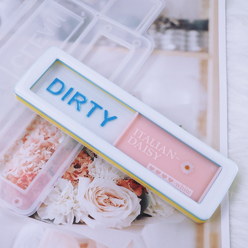 DIY Crystal Glue Mold Dishwasher Refridgerator Magnets Cabinet Stickers Cleaning Logo Switch Washing Machine Sticker Silicone Mold