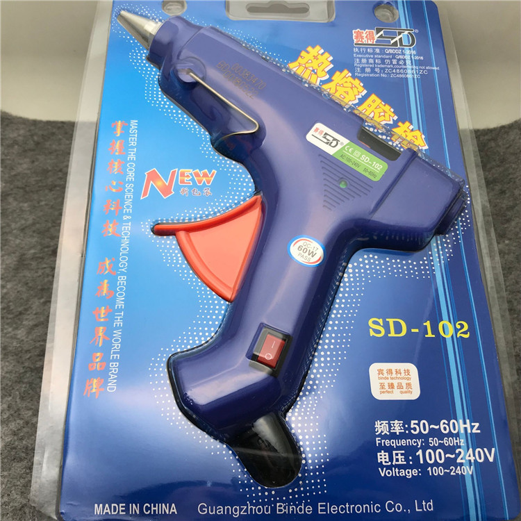 Hot Melt Glue Gun Competition Brand SD-102 Manual DIY Production with Switch Light Glue Gun with 11mm Glue Stick Adhesive Strip