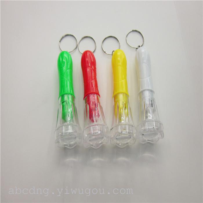 LED plastic flashlight flashlight flashlight 1968 transparent head telescopic switch manufacturers selling