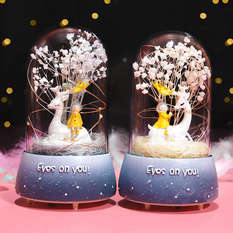 Baishun Creative Elk Shisen Star Light Ambience Light with Music Two-Gear Switch Student Birthday Children&#039;s Day Gift