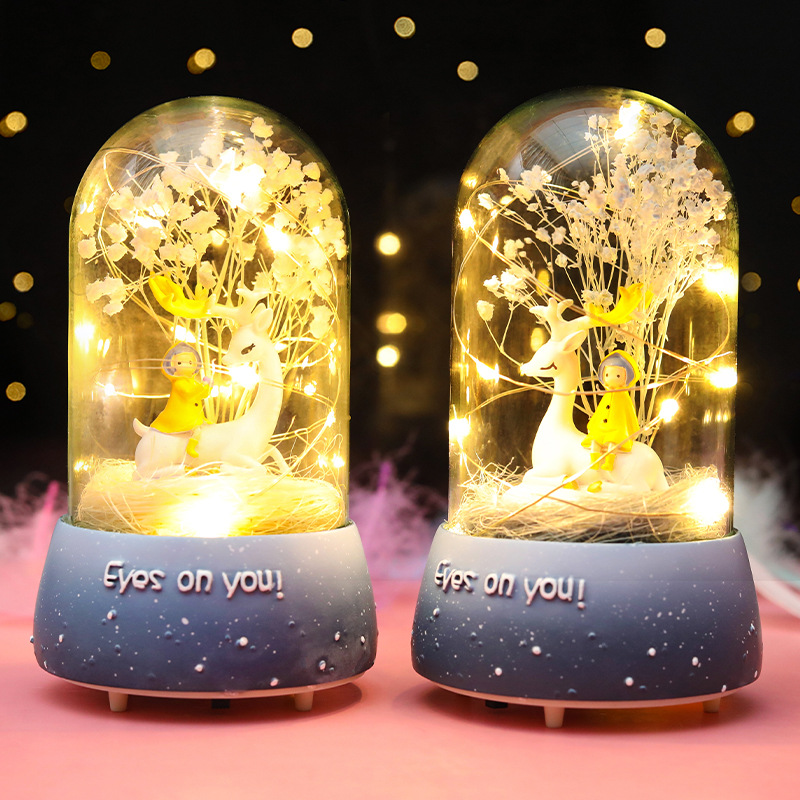 Baishun Creative Elk Shisen Star Light Ambience Light with Music Two-Gear Switch Student Birthday Children&#039;s Day Gift