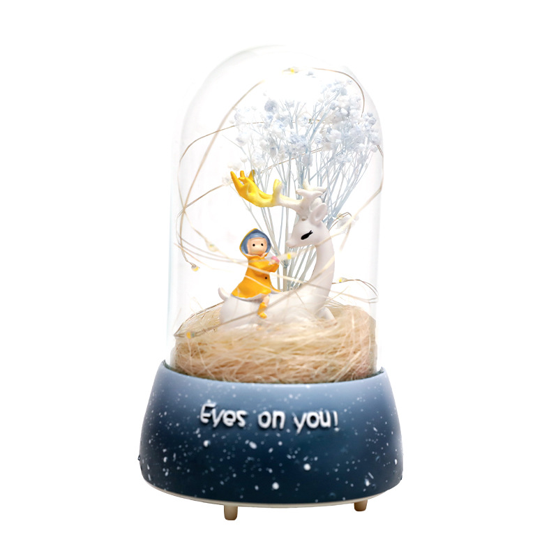 Baishun Creative Elk Shisen Star Light Ambience Light with Music Two-Gear Switch Student Birthday Children&#039;s Day Gift