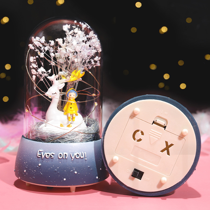 Baishun Creative Elk Shisen Star Light Ambience Light with Music Two-Gear Switch Student Birthday Children&#039;s Day Gift