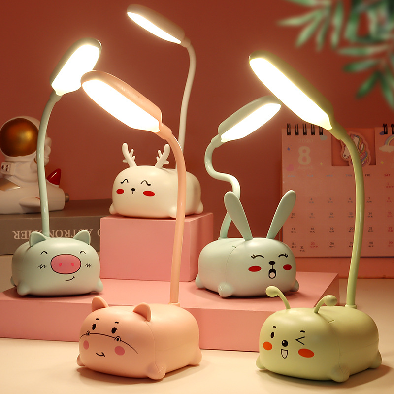 Company Gift Gift USB Factory Hot Selling Creative Cartoon Hose Reading Led Switch Charging Table Lamp