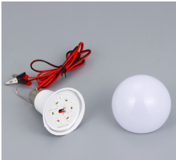 Customized Processing Dc12v DC Low Voltage Bulb Battery Clip E27 Screw with Switch Led Low Voltage Bulb
