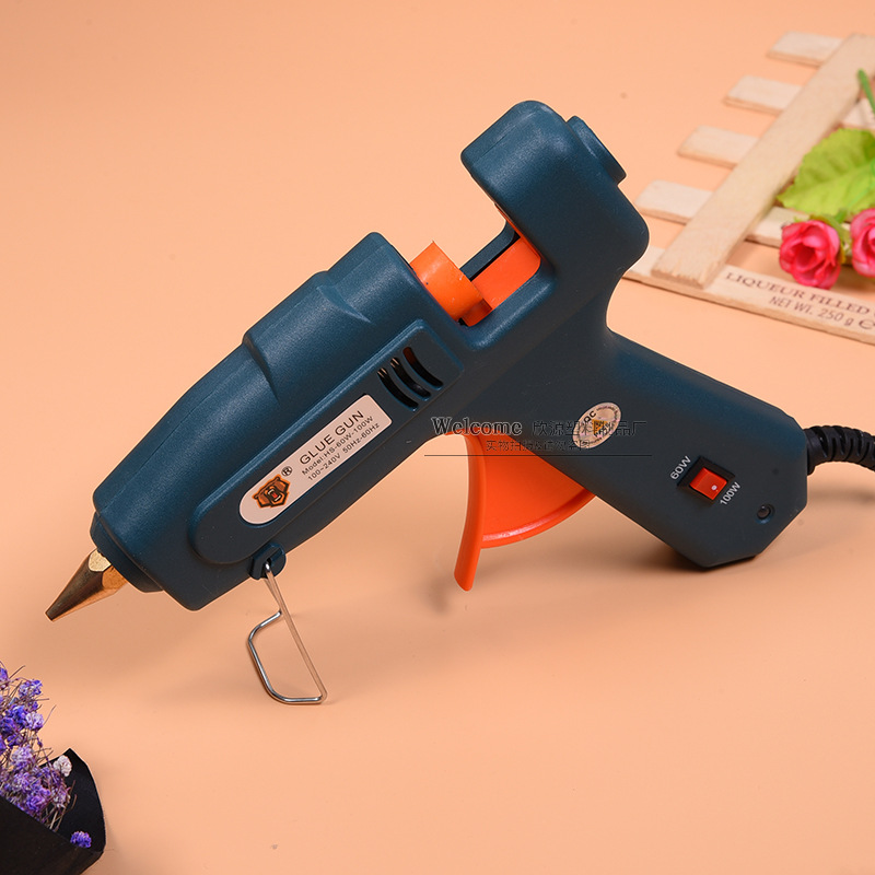 Factory Direct Sales 60-100W Glue Gun Adjustable Temperature Electric Hot Melt Ornament Accessories Glue Gun Switch Sticky Tape