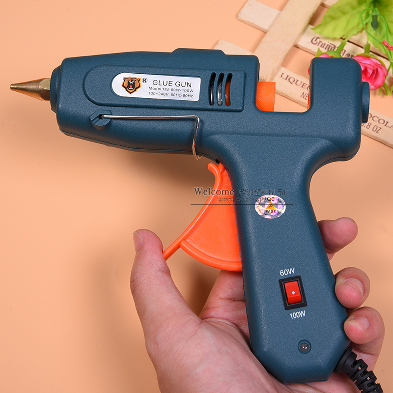 Factory Direct Sales 60-100W Glue Gun Adjustable Temperature Electric Hot Melt Ornament Accessories Glue Gun Switch Sticky Tape