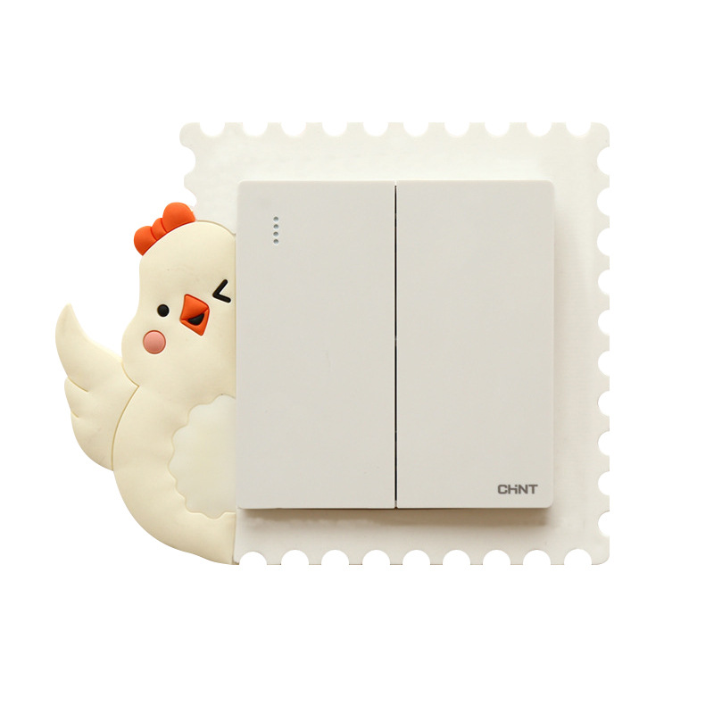 Switch Stickers Wall Stickers Cartoon Creative Socket Decoration Living Room Home Luminous 86 Type Protective Cover