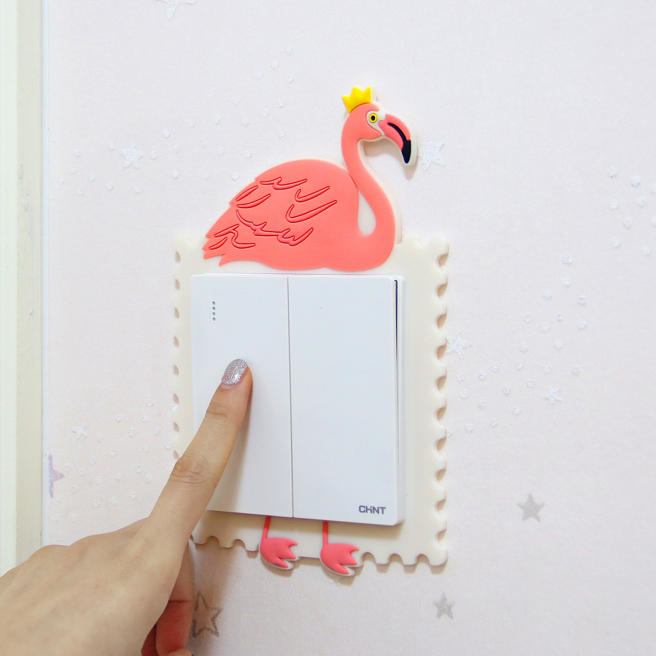Switch Stickers Wall Stickers Cartoon Creative Socket Decoration Living Room Home Luminous 86 Type Protective Cover