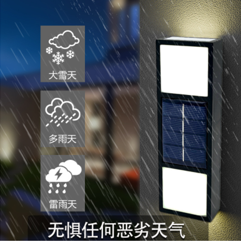 Solar Step Light Outdoor Courtyard Decorative Lamp Wall Lamp Auto Switch Night Lamp Terrace Waterproof Railing Lamp