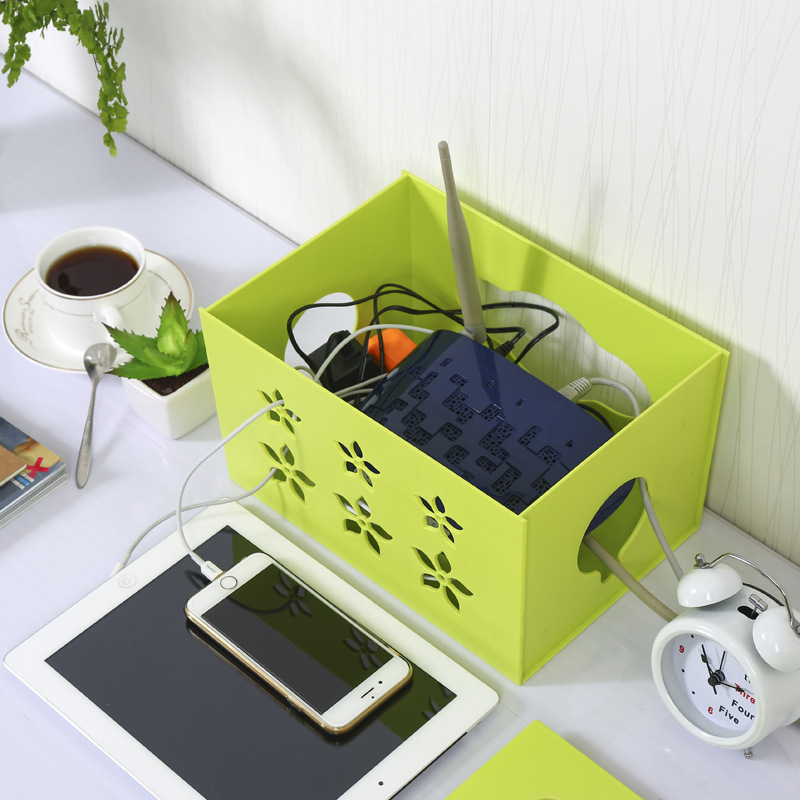 Meianju Hollow out Creative Router Storage Box Wire Storage Box Fashion Plastic Switch Box Home Supplies