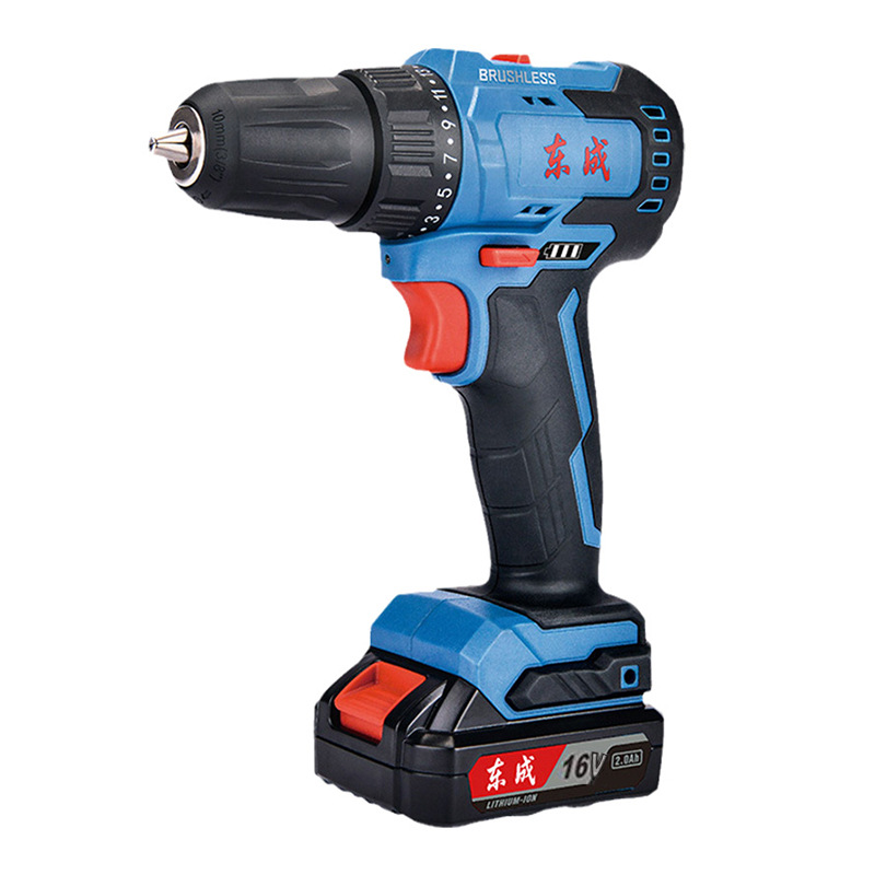 Dongcheng Lithium Battery Brushless Electric Hand Drill Household Multi-Functional Electric Switch Screwdriver Screwdriver Home Decoration Pistol Drill Electric Tool