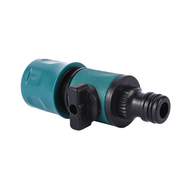 Factory Direct Sales European-Style Quick Connector with Switch Garden Sprinkler Hose Connector Water Gun Connector