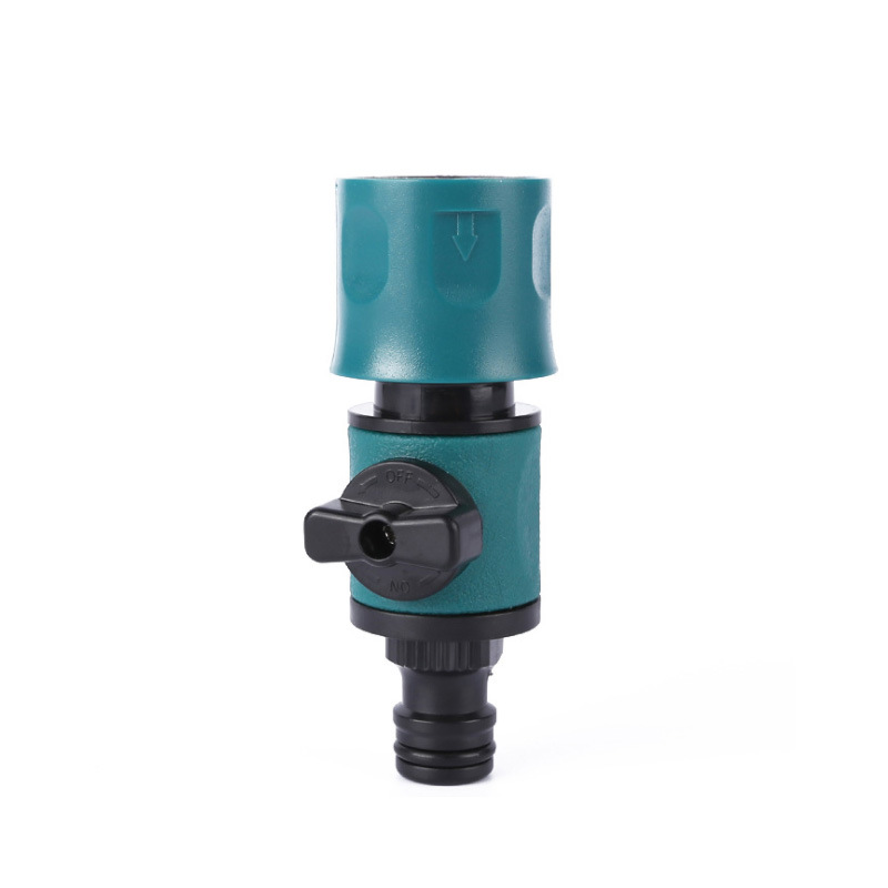 Factory Direct Sales European-Style Quick Connector with Switch Garden Sprinkler Hose Connector Water Gun Connector