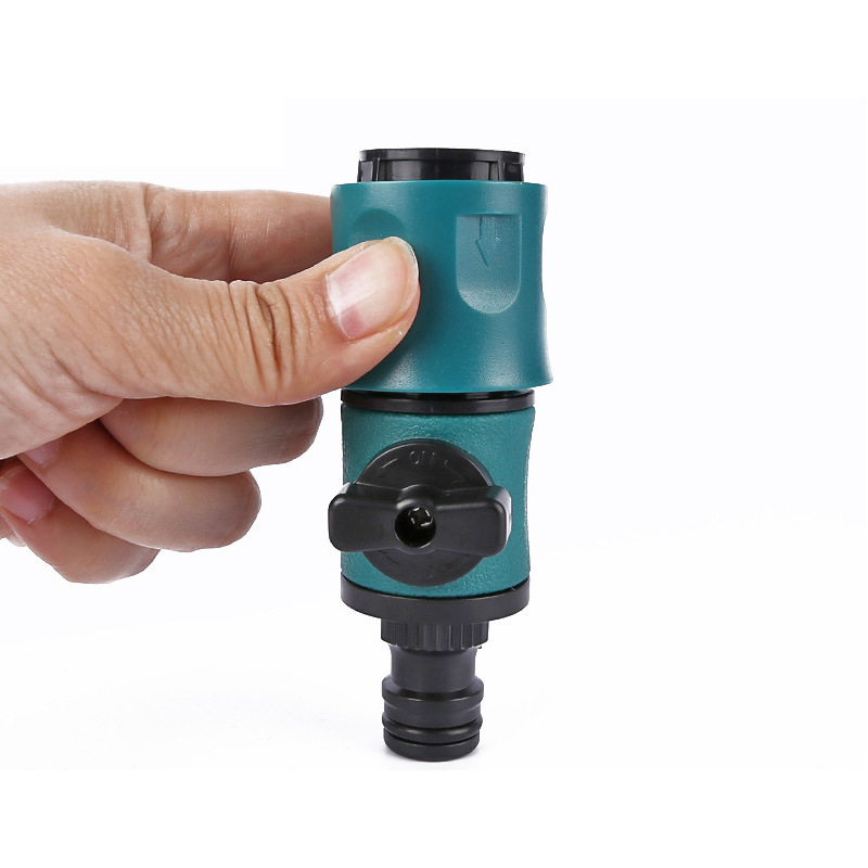 Factory Direct Sales European-Style Quick Connector with Switch Garden Sprinkler Hose Connector Water Gun Connector