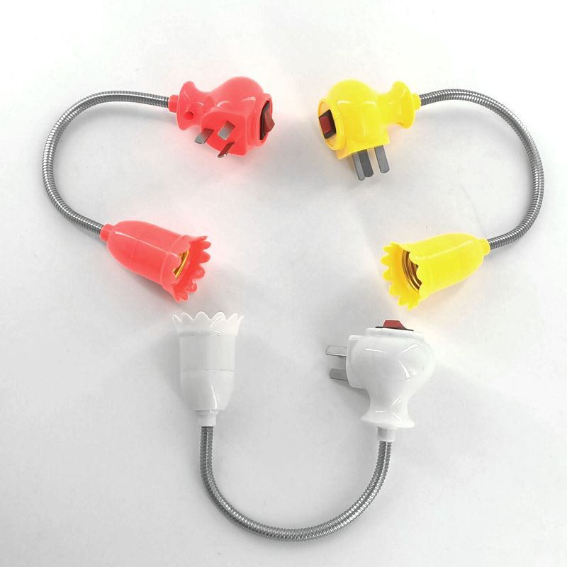 Rotating Lengthened Lamp Holder Converter Plug-in Socket Lamp Plug-in with Switch Creative Vase-Type Screw LED Lamp Holder