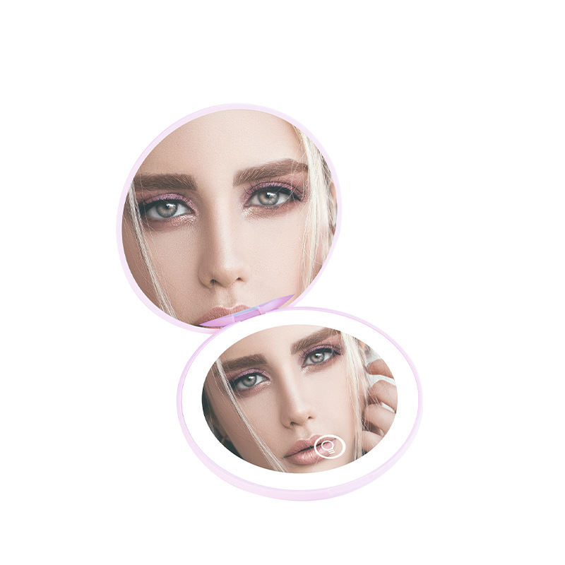 Led Make-up Mirror Gift Mirror Gift Mirror Double-Click Lighting Electrodeless Dimming Magnetic Switch Type-C Interface
