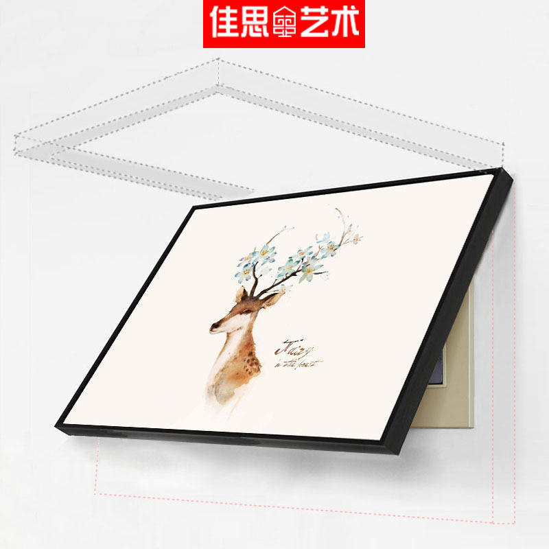 Factory Direct Sales Electric Meter Box Blocking Decorative Painting Distribution Box Switch Main Gate Hanging Painting Nordic Modern Minimalist Mural