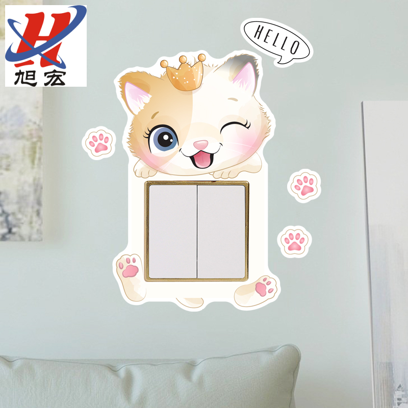 Customized Luminous Consecrated Stickers 3D Stereo Household Stickers Switch Protective Cover Personalized Self-Adhesive