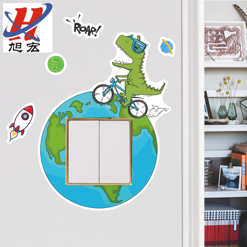 Customized Luminous Consecrated Stickers 3D Stereo Household Stickers Switch Protective Cover Personalized Self-Adhesive