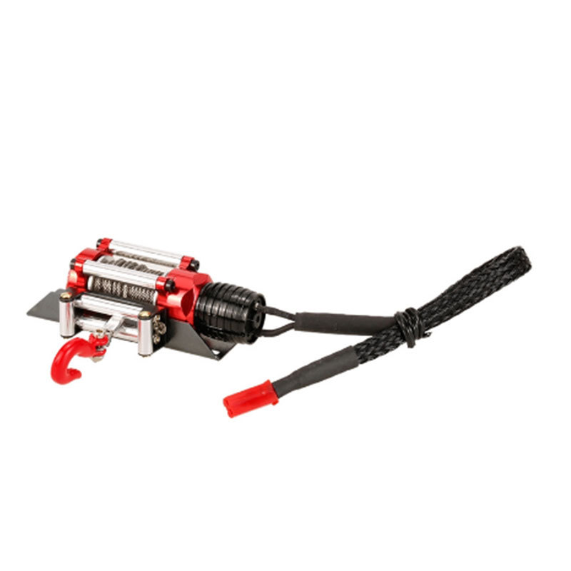 Simulated Climbing Car10 TRX4 Metal Winch D90 Scx10 II Steel Wire Winch Rescue Accessories with Switch